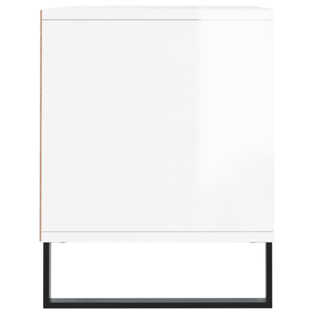 vidaXL Έπιπλο Τηλεόρασης Γυαλ. Λευκό 100x34,5x44,5 εκ. Επεξεργ. Ξύλο