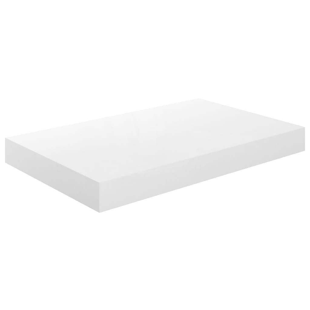 vidaXL Ράφι Τοίχου Γυαλιστερό Άσπρο 40x23x3,8 εκ. MDF