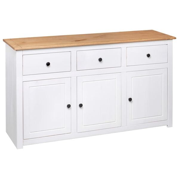 vidaXL Μπουφές Λευκός 135 x 40 x 80 εκ. από Ξύλο Πεύκου Σειρά Panama