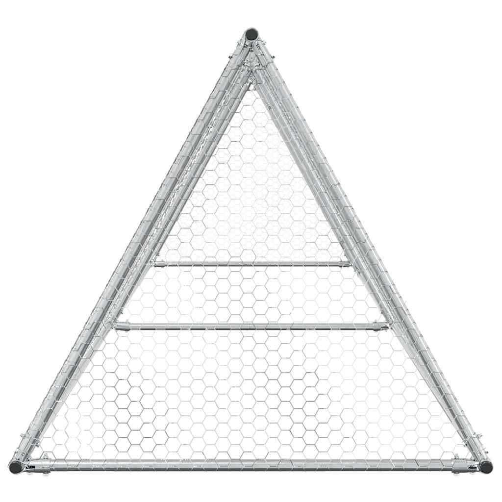 vidaXL Κοτέτσι - Κλουβί Ασημί 400x105x91 εκ. από Γαλβανισμένο Χάλυβα