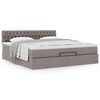 vidaXL Οθωμανικό κρεβάτι με στρώμα Taupe 180x200cm ύφασμα