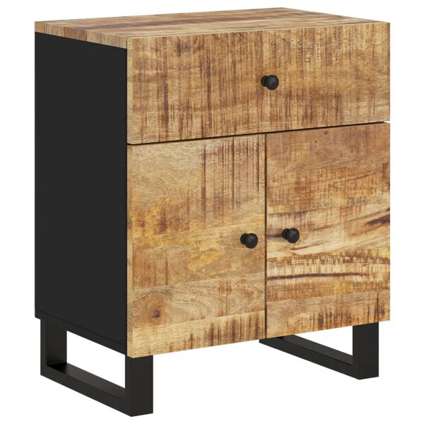 vidaXL Κομοδίνο 50x33x60 εκ. Μασίφ Ξύλο Μάνγκο & Επεξεργασμένο Ξύλο