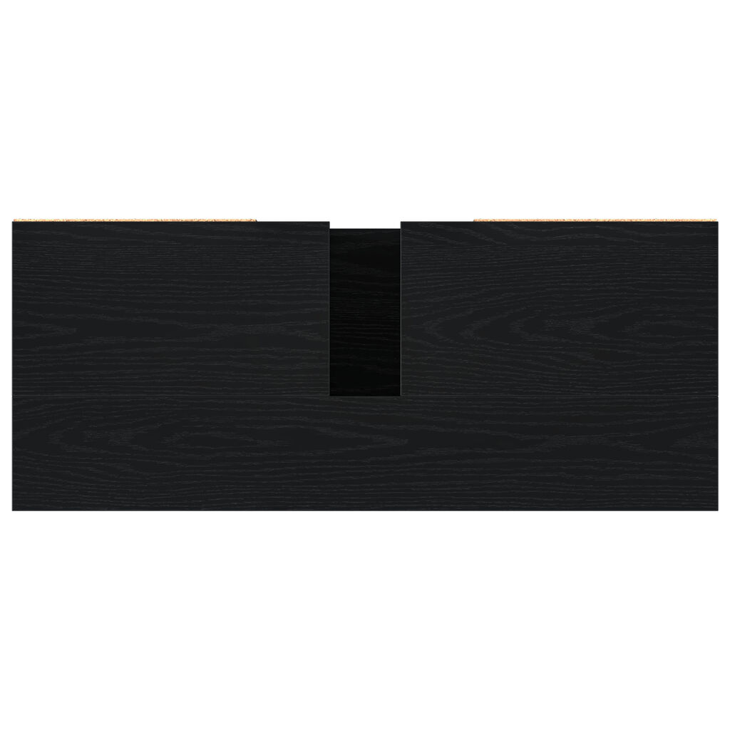 vidaXL Ντουλάπι για νιπτήρα Μαύρο Δρυς 80x33x60 εκ Επεξεργασμένο ξύλο