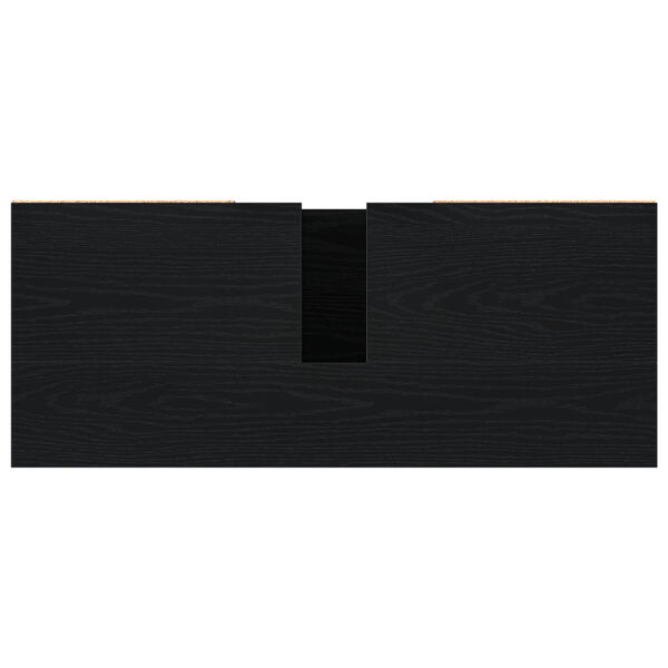 vidaXL Ντουλάπι Μπάνιου Μαύρη δρυς 80 x 33 x 60 εκ Επεξεργασμένο ξύλο