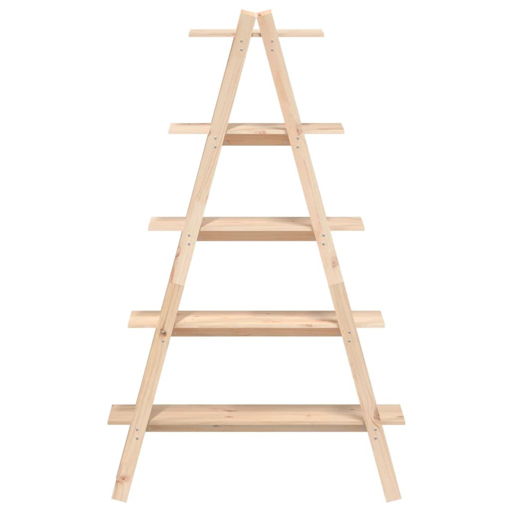 vidaXL Ραφιέρα 5 Επιπέδων Σχήμα Α 110x40x180,5 εκ. Μασίφ Ξύλο Πεύκου