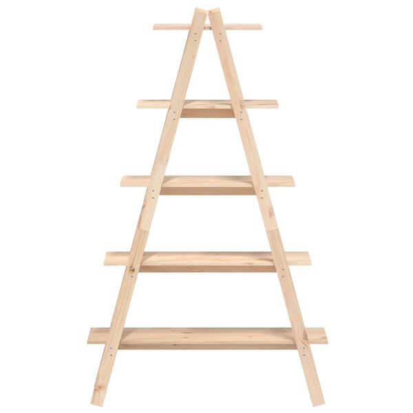 vidaXL Ραφιέρα 5 Επιπέδων Σχήμα Α 110x40x180,5 εκ. Μασίφ Ξύλο Πεύκου