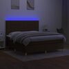 vidaXL &Kappa;&rho;&epsilon;&beta;ά&tau;&iota; Boxspring &mu;&epsilon; &Sigma;&tau;&rho;ώ&mu;&alpha; & LED &Sigma;&kappa;.&Kappa;&alpha;&phi;έ 180x200&epsilon;&kappa;. &Upsilon;&phi;&alpha;&sigma;&mu;ά&tau;&iota;&nu;&omicron;