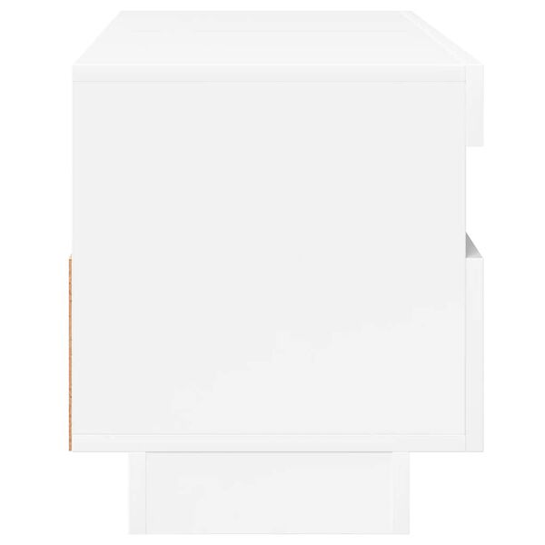 vidaXL Έπιπλο Τηλεόρασης με LED Γυαλιστερό Άσπρο 100 x 35 x 40 εκ.