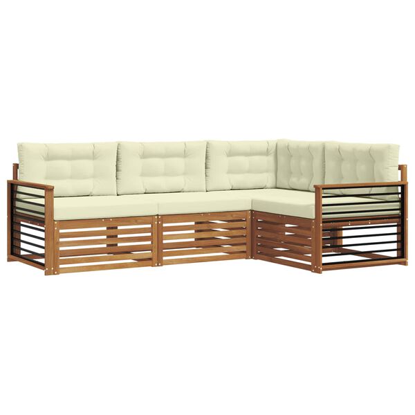 vidaXL &Sigma;&epsilon;&iota;&rho;ά &Kappa;&alpha;&nu;&alpha;&pi;έ &Epsilon;&xi;&omega;&tau;&epsilon;&rho;&iota;&kappa;&omicron;ύ &mu;&epsilon; &mu;&alpha;&xi;&iota;&lambda;ά&rho;&iota; 4 pcs &Phi;&upsilon;&sigma;&iota;&kappa;ό &kappa;&alpha;&iota; &Kappa;&rho;έ&mu;&alpha;