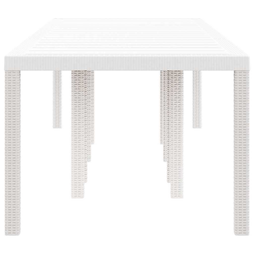 vidaXL Τραπέζι Κήπου Λευκό 300x100x73 cm Πολυ Ρατάν