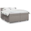 vidaXL &Kappa;&rho;&epsilon;&beta;ά&tau;&iota; Boxspring &mu;&epsilon; &Sigma;&tau;&rho;ώ&mu;&alpha; Taupe 200x200 &epsilon;&kappa;. &Upsilon;&phi;&alpha;&sigma;&mu;ά&tau;&iota;&nu;&omicron;
