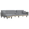 vidaXL Καναπές Κρεβάτι Γωνιακός Αν. Γκρι 275x140x70 εκ. Υφασμάτινος