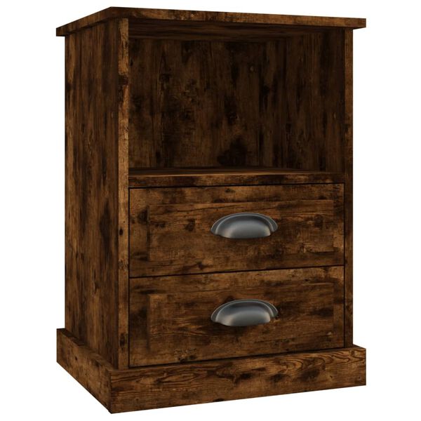 vidaXL Κομοδίνο Καπνιστή Δρυς 43x36x60 εκ.