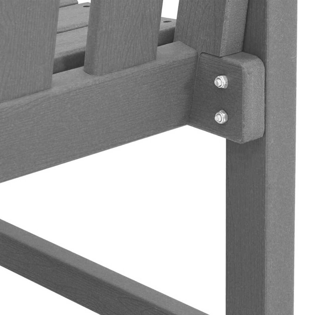 vidaXL Παγκάκι κήπου Ανοιχτό γκρι 120 x 59 x 88 εκ Πλαστικό