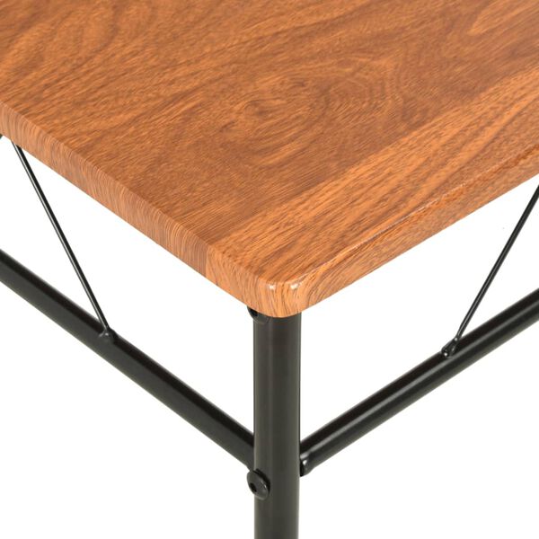 vidaXL Σετ Τραπεζαρίας 7 Τεμαχίων Καφέ από MDF / Ατσάλι
