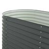 vidaXL Ζαρντινιέρα Υπερυψωμένη Γκρι 320x80x81 εκ. Γαλβανισμ. Χάλυβας