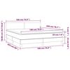 vidaXL Κρεβάτι Boxspring με Στρώμα & LED Μαύρο 180x200 εκ. Υφασμάτινο