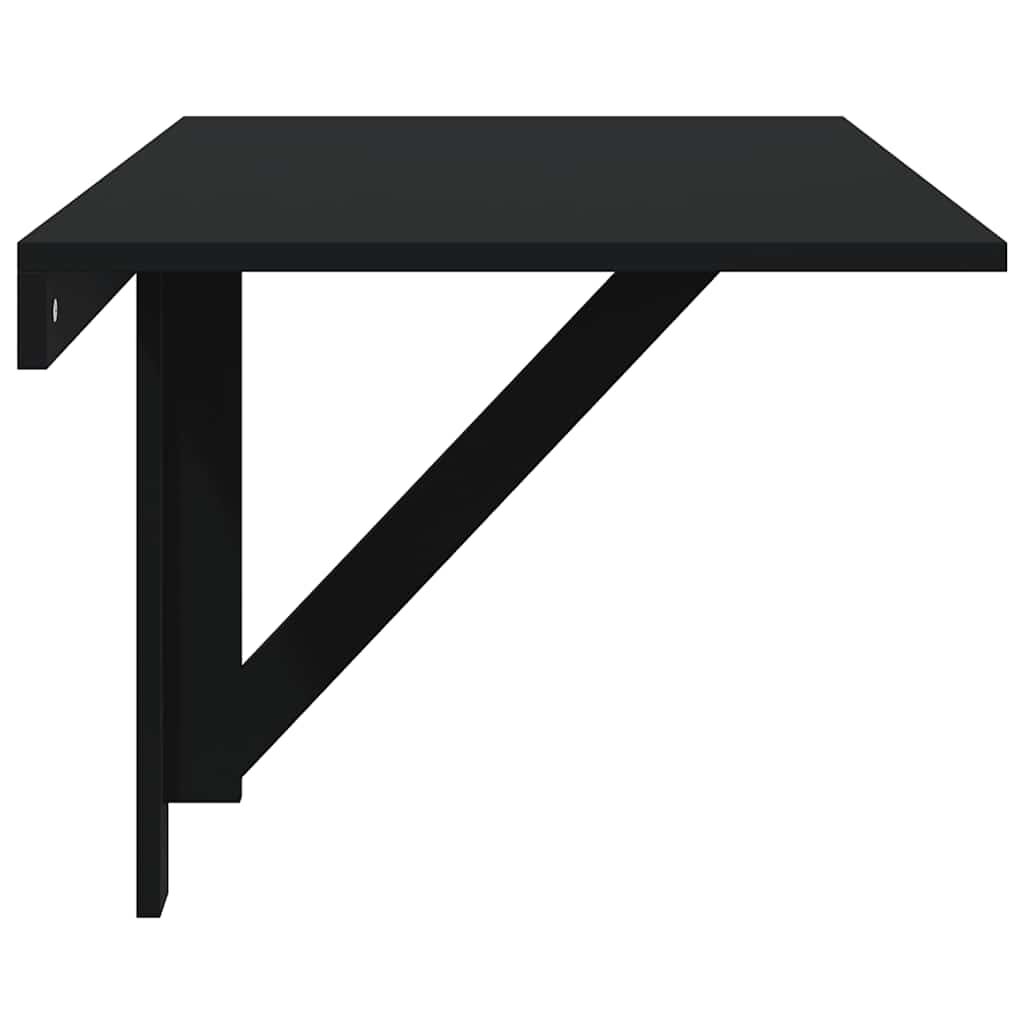 vidaXL Τραπέζι Τοίχου Πτυσσόμενο Μαύρο 100 x 60 x 56 εκ. Επεξεργ. Ξύλο