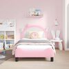vidaXL Κρεβάτι Παιδικής Κρεβατοκάμαρας με Κεφαλάκι Ροζ 80 x 160 cm PU