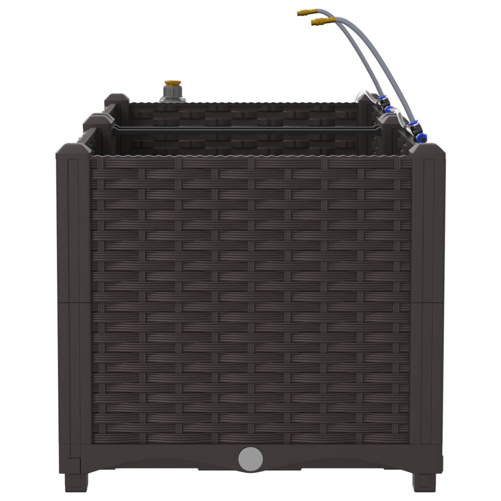 vidaXL Γλάστρες Κήπου 1 τεμ Καφέ 80 x 40 x 37.5 cm Πλαστικό