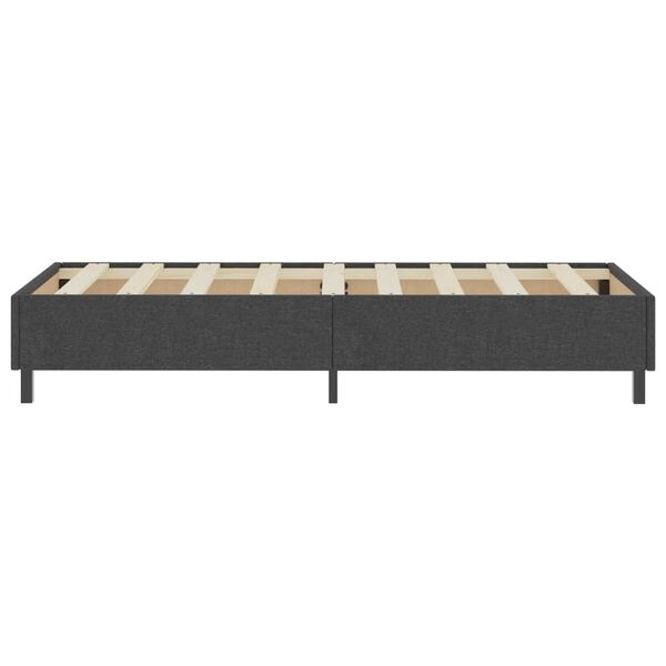 vidaXL Κρεβάτι Boxspring Σκούρο Γκρι 80 x 200 εκ. Υφασμάτινο