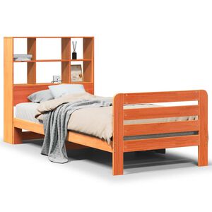 vidaXL Σκελετός Κρεβ. Χωρίς Στρώμα Καφέ Κεριού 75x190 εκ Μασίφ Πεύκο