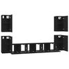 vidaXL Σετ επίπλου τηλεόρασης 7 pcs Μαύρη δρυς 60 x 30 x 30 cm