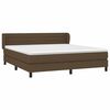 vidaXL Κρεβάτι Boxspring με Στρώμα Σκούρο Καφέ 180x200 εκ Υφασμάτινο