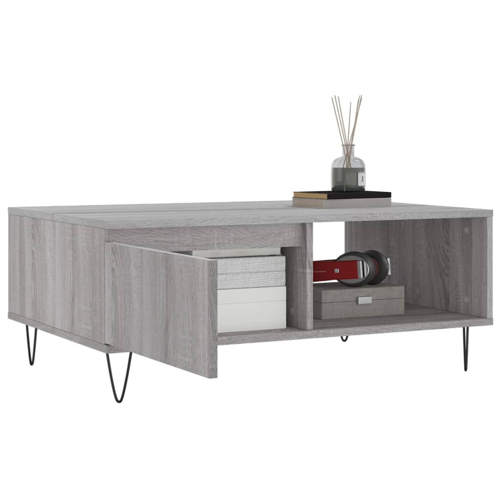vidaXL Τραπεζάκι Σαλονιού Γκρι Sonoma 90x60x35 εκ. Επεξεργασμένο Ξύλο