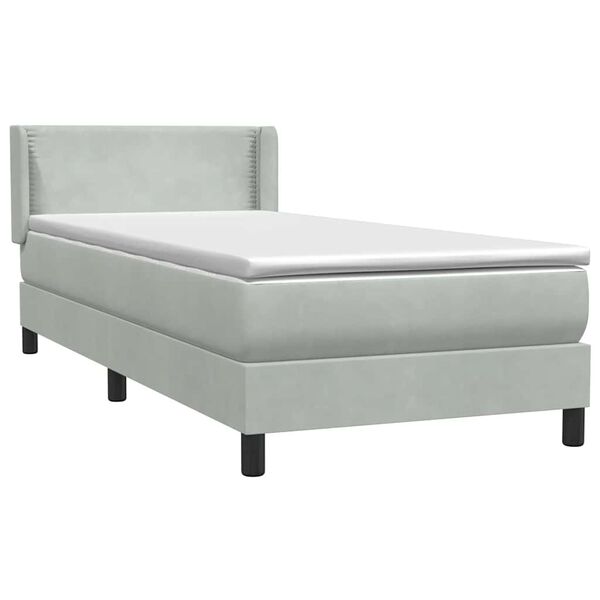 vidaXL Box Spring &kappa;&rho;&epsilon;&beta;ά&tau;&iota; &mu;&epsilon; &sigma;&tau;&rho;ώ&mu;&alpha; &alpha;&nu;&omicron;&iota;&chi;&tau;ό &gamma;&kappa;&rho;&iota; 80x220 cm &Beta;&epsilon;&lambda;&omicron;ύ&delta;&iota;&nu;&omicron;