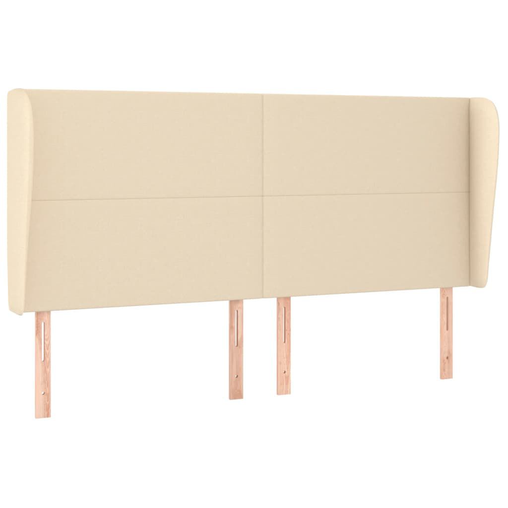 vidaXL Κεφαλάρι με Πτερύγια Κρεμ 163x23x118/128 εκ. Υφασμάτινο