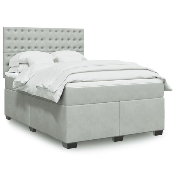 vidaXL &Kappa;&rho;&epsilon;&beta;ά&tau;&iota; Boxspring &mu;&epsilon; &Sigma;&tau;&rho;ώ&mu;&alpha; &Alpha;&nu;&omicron;&iota;&chi;&tau;ό &Gamma;&kappa;&rho;&iota; 140x200 &epsilon;&kappa;. &Beta;&epsilon;&lambda;&omicron;ύ&delta;&iota;&nu;&omicron;