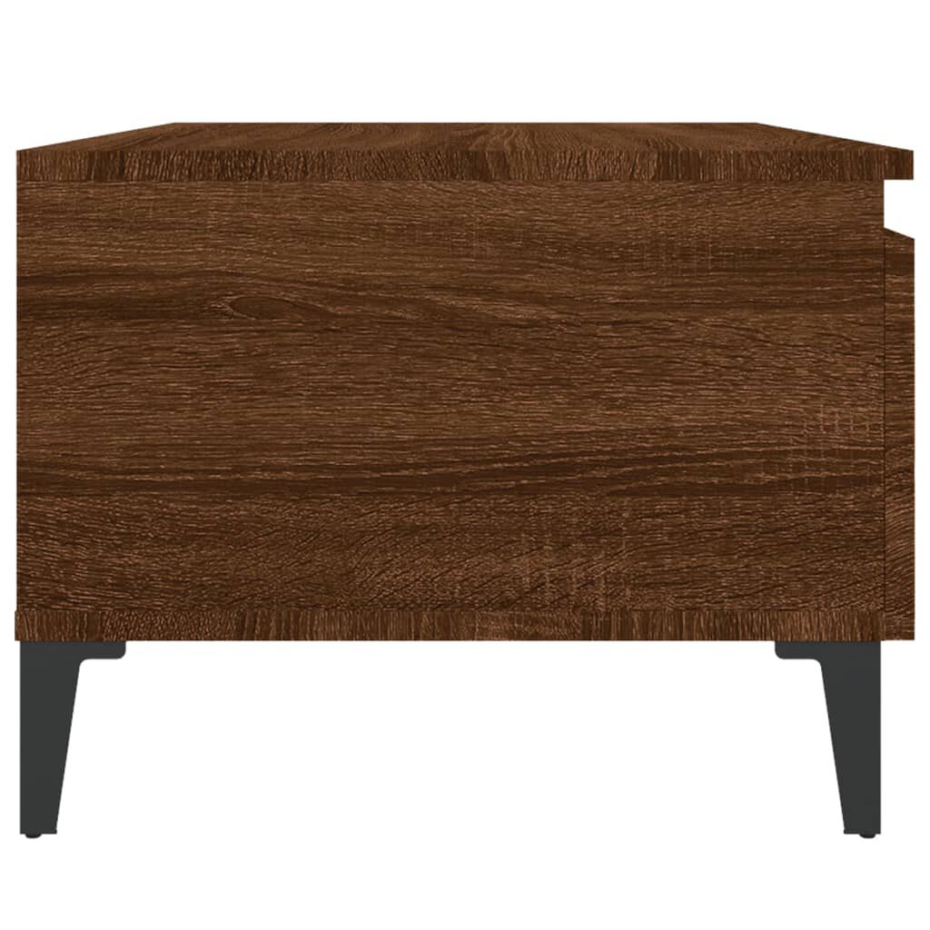 vidaXL Τραπέζι Βοηθητικό Καφέ Δρυς 50x46x35 εκ. Επεξεργασμένο Ξύλο