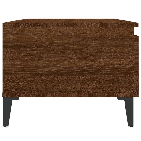 vidaXL Τραπέζι Βοηθητικό Καφέ Δρυς 50x46x35 εκ. Επεξεργασμένο Ξύλο