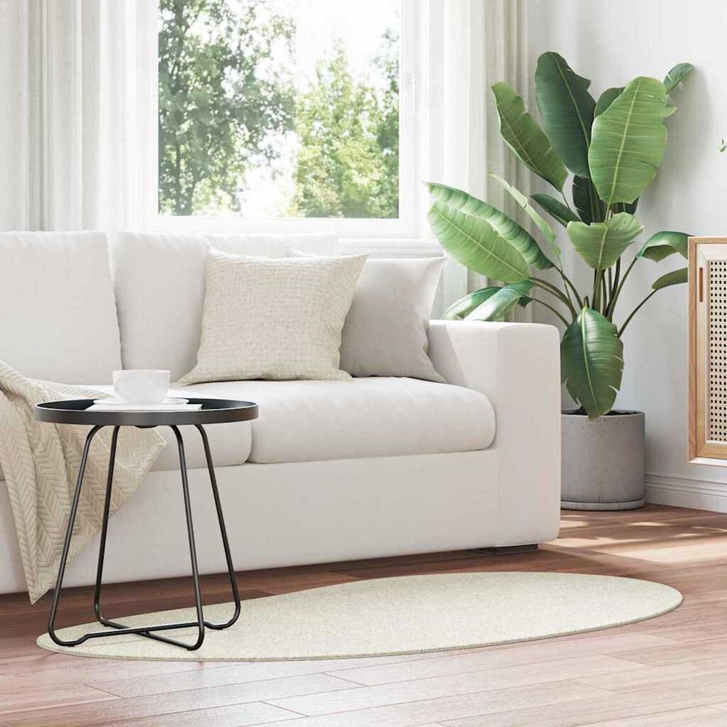 vidaXL Χαλί Κρεμ 80 x 150 cm Πολυεστέρας