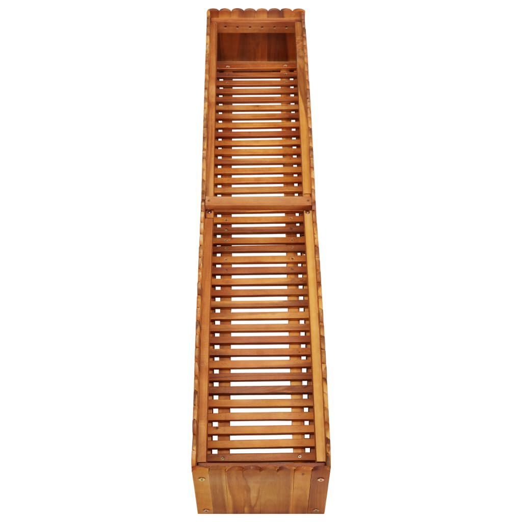 vidaXL Ζαρντινιέρα Υπερυψωμένη 150 x 30 x 25 εκ. Μασίφ Ξύλο Ακακίας