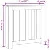 vidaXL Κάλυμμα Καλοριφέρ Γκρι Σκυροδέματος 78x20x82 εκ. Επεξ. Ξύλο