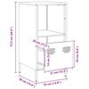 vidaXL Ντουλάπι Ανθρακί 35x39x73,5 εκ. από Χάλυβα Ψυχρής Έλασης