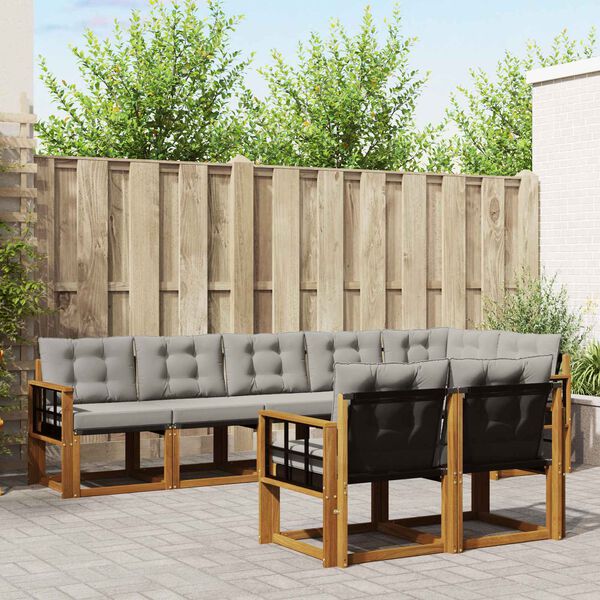 vidaXL &Sigma;&epsilon;&iota;&rho;ά &Kappa;&alpha;&nu;&alpha;&pi;έ &Epsilon;&xi;&omega;&tau;&epsilon;&rho;&iota;&kappa;&omicron;ύ 8 pcs &Phi;&upsilon;&sigma;&iota;&kappa;ό &kappa;&alpha;&iota; &Alpha;&nu;&omicron;&iota;&chi;&tau;ό &Gamma;&kappa;&rho;&iota;