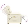 vidaXL Πολυθρόνα Μασάζ με Ανύψωση Κρεμ Βελούδινη