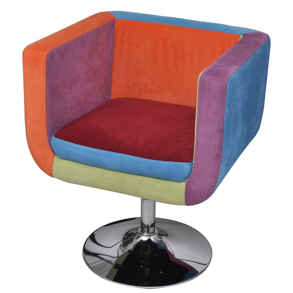 vidaXL Πολυθρόνα Cube με Σχέδιο Patchwork Υφασμάτινη