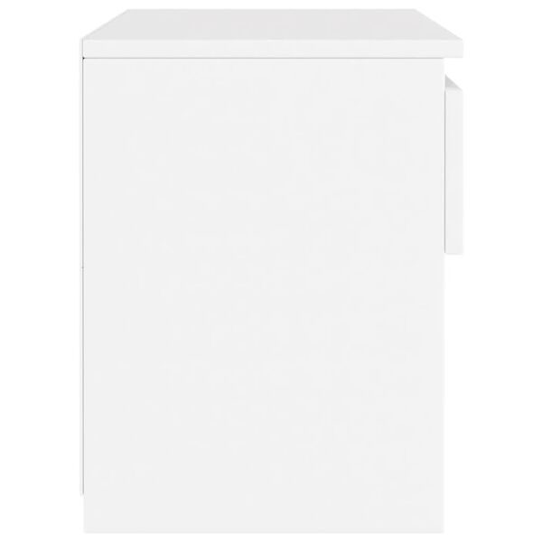 vidaXL Κομοδίνα 2 τεμ. Λευκά 40 x 30 x 39 εκ. από Επεξ. Ξύλο