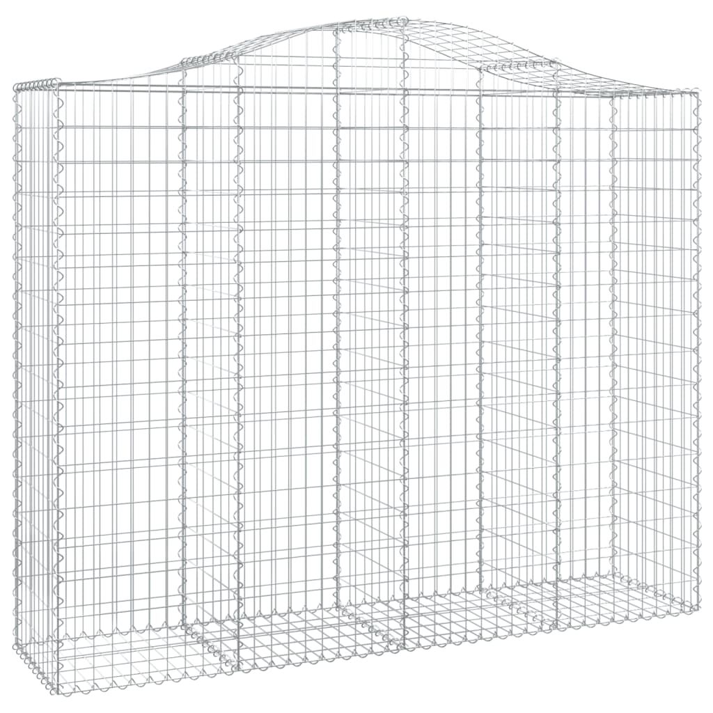vidaXL Συρματοκιβώτια Τοξωτά 30 τεμ. 200x50x160/180 εκ. Γαλβαν. Ατσάλι