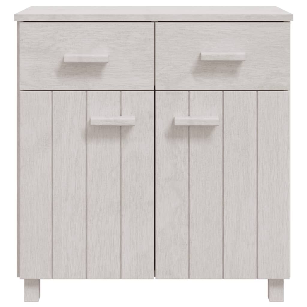 vidaXL Ντουλάπι Αποθήκευσης Λευκό 79 x 40 x 80 εκ. Μασίφ Ξύλο Πεύκου