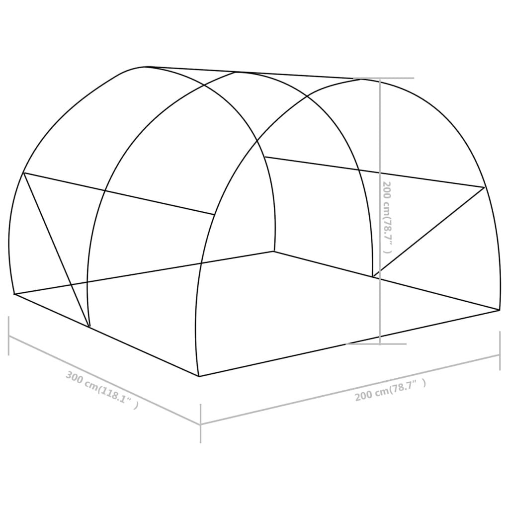 vidaXL Θερμοκήπιο 6 μ² 3 x 2 x 2 μ.