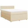 vidaXL &Kappa;&rho;&epsilon;&beta;ά&tau;&iota; Boxspring &mu;&epsilon; &Sigma;&tau;&rho;ώ&mu;&alpha; &Kappa;&rho;&epsilon;&mu; 140x190 &epsilon;&kappa;. &Upsilon;&phi;&alpha;&sigma;&mu;ά&tau;&iota;&nu;&omicron;