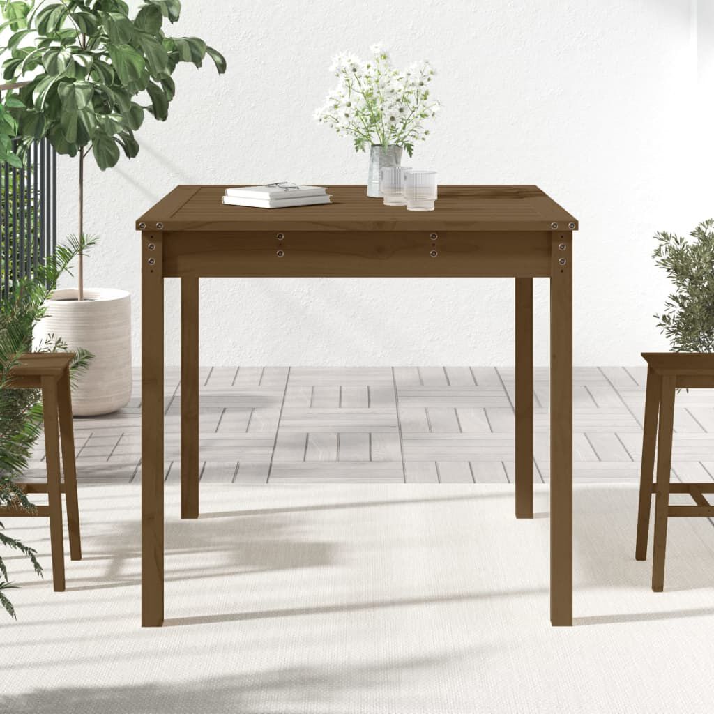 vidaXL Τραπέζι Κήπου Μελί 82,5 x 82,5 x 76 εκ. από Μασίφ Ξύλο Πεύκου