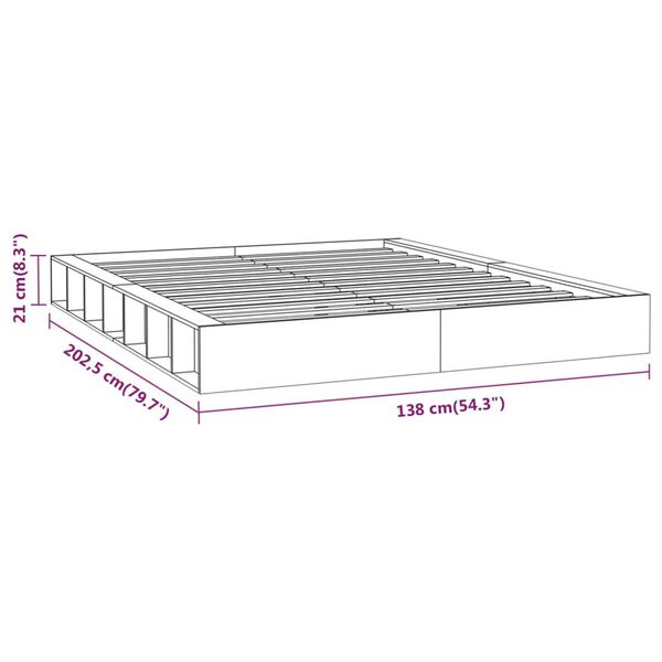 vidaXL Πλαίσιο Κρεβατιού 120 x 200 εκ. από Μασίφ Ξύλο