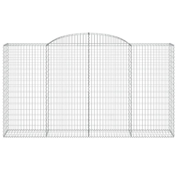 vidaXL Συρματοκιβώτια Τοξωτά 2 τεμ. 300x50x160/180 εκ. Γαλβαν. Ατσάλι