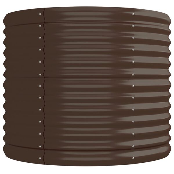 vidaXL Ζαρντινιέρα Καφέ 224x80x68 εκ. Γαλβανισμένος χάλυβας